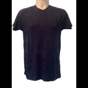 Alphalete Short Sleeve T-Shirt Mens M Navy Camo Mesh Lightweight Gym Pump Cover